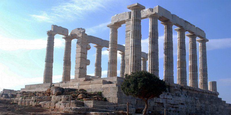 Il Tempio di Poseidone. Sunio, Grecia